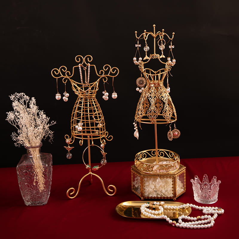 Heminredning Europastil Smidesjärn Modell Smyckesställ Smycken Display Stativ Kreativ Display Rekvisita Inredningsartiklar
